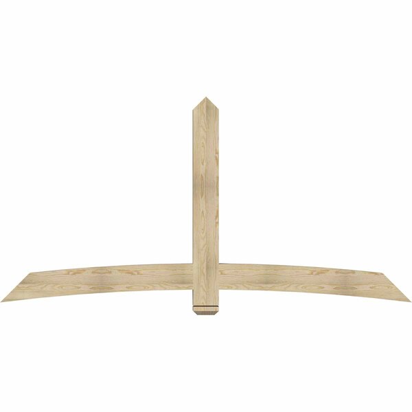 Ekena Millwork Bellingham Rough Sawn Timber Gable Bracket, Douglas Fir, 96"W x 48"H x 4"D x 6"F, 12/12 Pitch GBW096X48X0406BEL00RDF - main